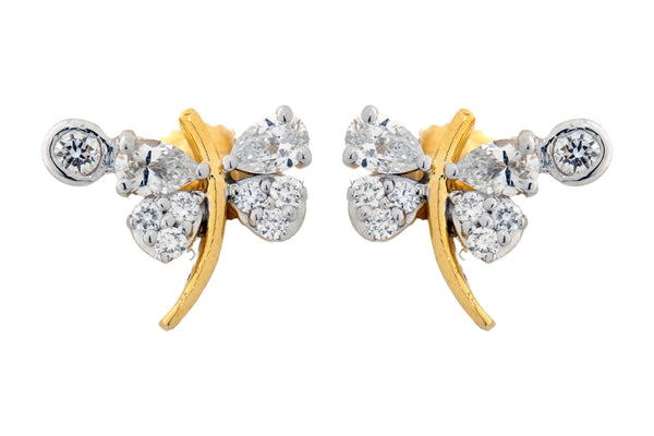 14K Hallmarked Gold | Lab Grown Diamond Tops 4PNSJ153AT