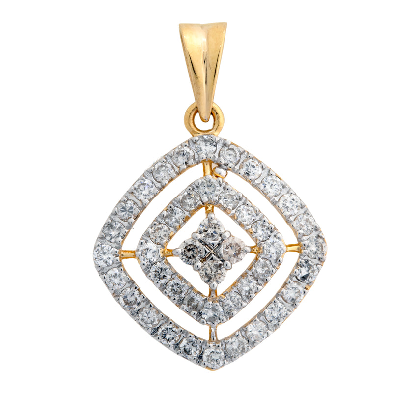 14K Hallmarked Gold | Natural Diamond Pendant 4PNSJ168