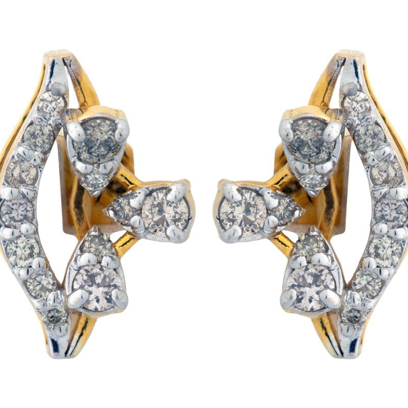 14K Hallmarked Gold | Natural Diamond Tops 4PNSJ181T