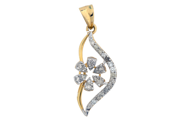 14K Hallmarked Gold | Natural Diamond Pendant 4PNSJ181
