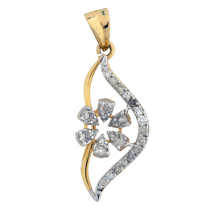 14K Hallmarked Gold | Natural Diamond Pendant 4PNSJ181