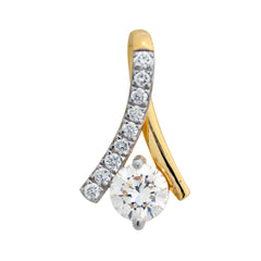 14K Hallmarked Gold | Lab Grown Diamond Pendant 4PNSJ277