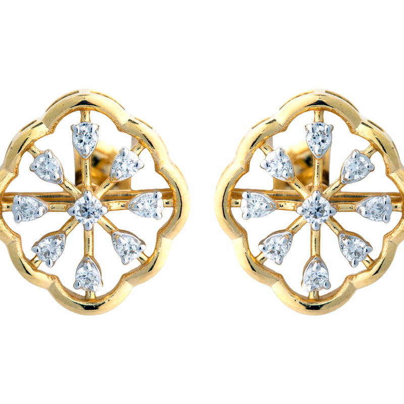 14K Hallmarked Gold | Lab Grown Diamond Tops 4PNSJ288T
