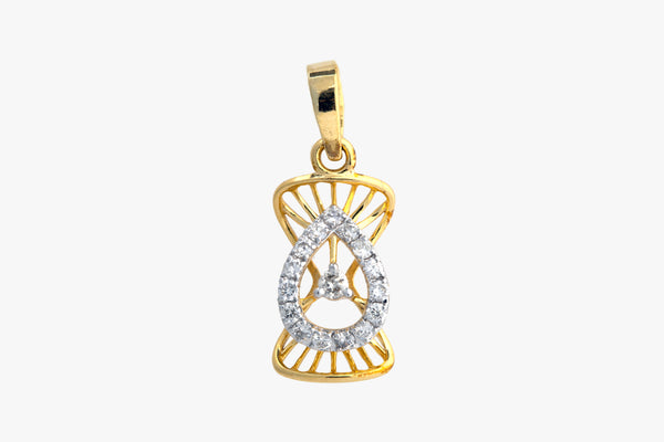 14K Hallmarked Gold | Natural Diamond Pendant 4PNSJ292