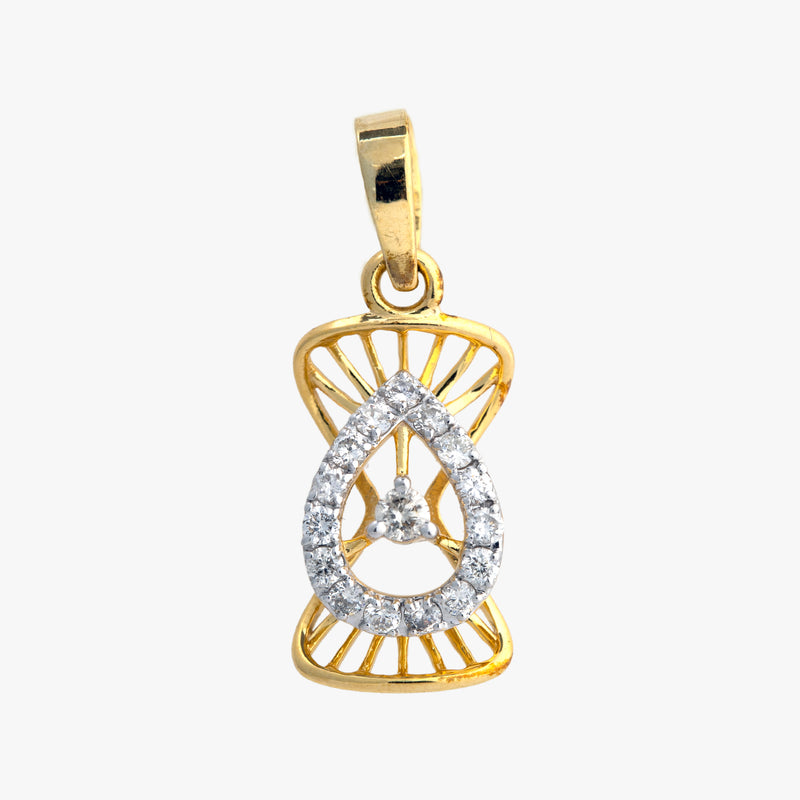 14K Hallmarked Gold | Natural Diamond Pendant 4PNSJ292