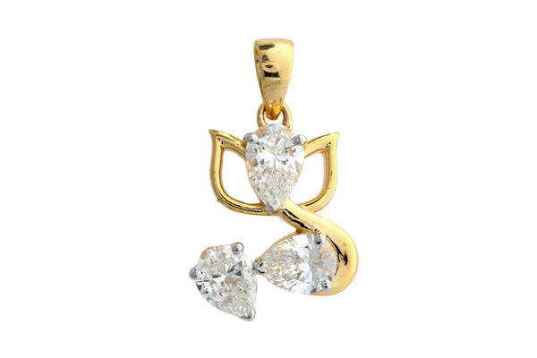 14K Hallmarked Gold | Lab Grown Diamond Pendant 4PNSJ295