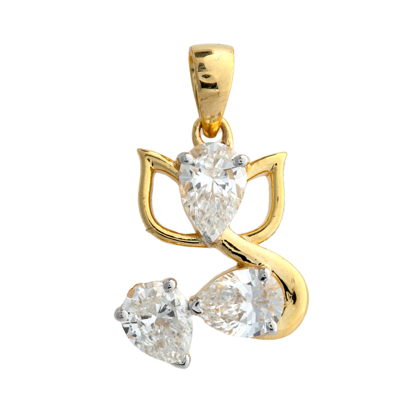 14K Hallmarked Gold | Lab Grown Diamond Pendant 4PNSJ295