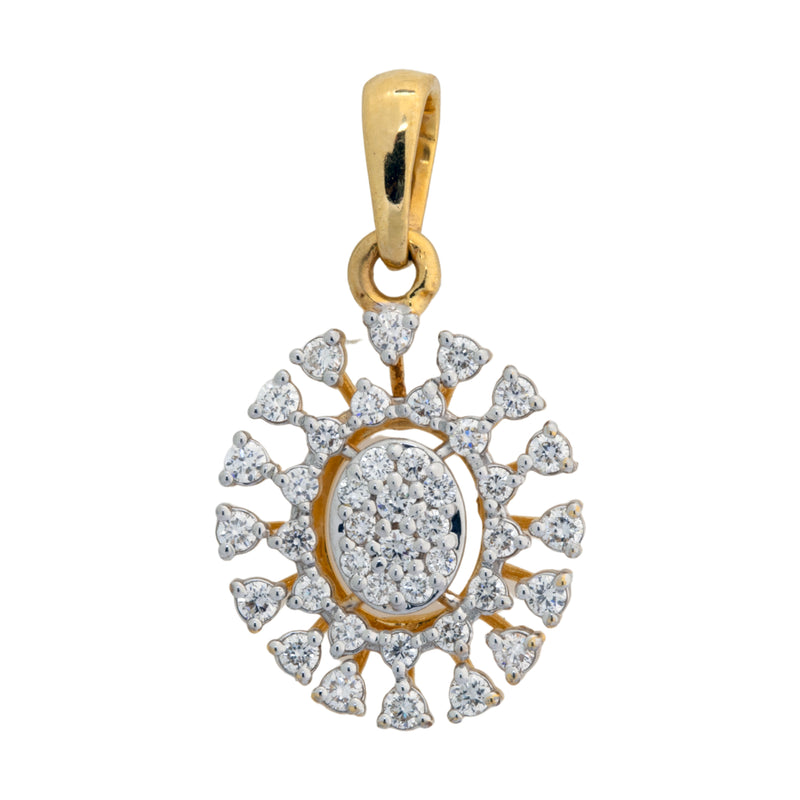 9K Hallmarked Gold | Lab Grown Diamond Pendant 9PNWA309