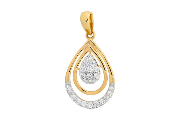 9K Hallmarked Gold | Lab Grown Diamond Pendant 9PNWA312