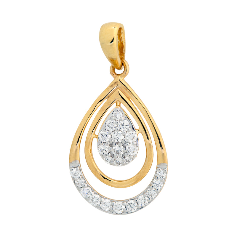 9K Hallmarked Gold | Lab Grown Diamond Pendant 9PNWA312