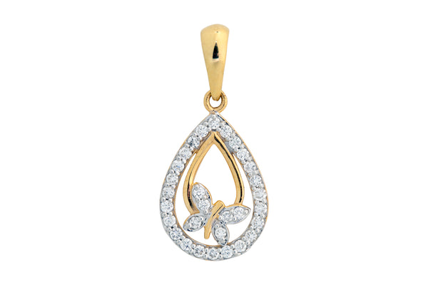 9K Hallmarked Gold | Lab Grown Diamond Pendant 9PNWA315