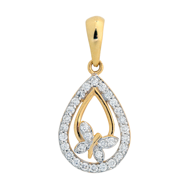 9K Hallmarked Gold | Lab Grown Diamond Pendant 9PNWA315