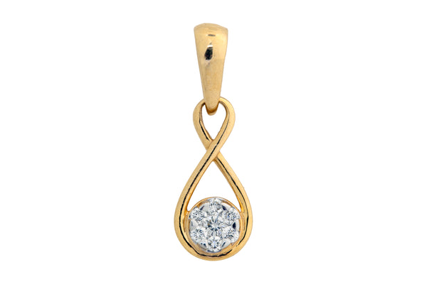 9K Hallmarked Gold | Lab Grown Diamond Pendant 9PNWA319