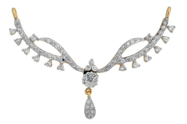 18K Hallmarked Gold | Natural Diamond Mangalsutra Pendant TMP480