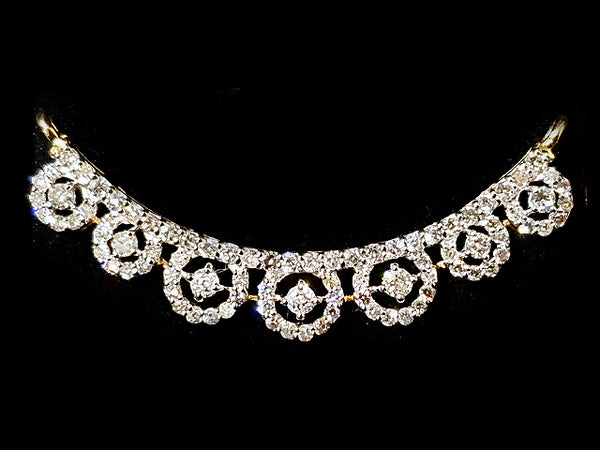 14K Hallmarked Gold | Natural Diamond Mangalsutra Pendant 4TMSJ016