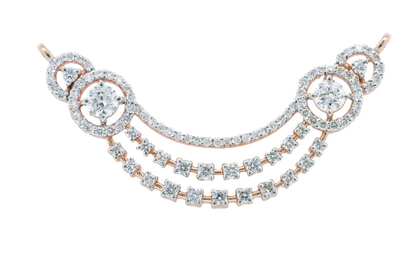 14K Hallmarked Gold | Natural Diamond Mangalsutra Pendant 4TMSJ050