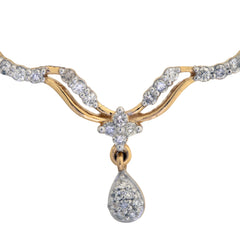 14K Hallmarked Gold | Natural Diamond Mangalsutra Pendant 4TMSJ052