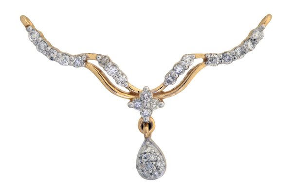 14K Hallmarked Gold | Natural Diamond Mangalsutra Pendant 4TMSJ052