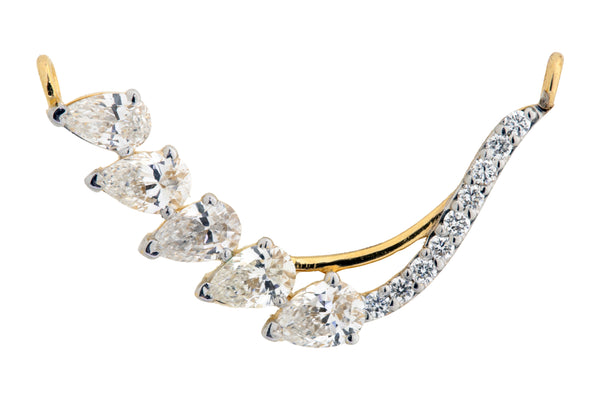 14K Hallmarked Gold | Lab Grown Diamond Mangalsutra Pendant 4TMSJ070