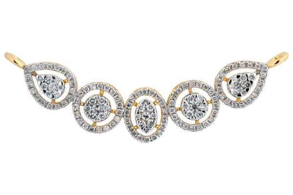 14K Hallmarked Gold | Natural Diamond Mangalsutra Pendant 4TMSJ072