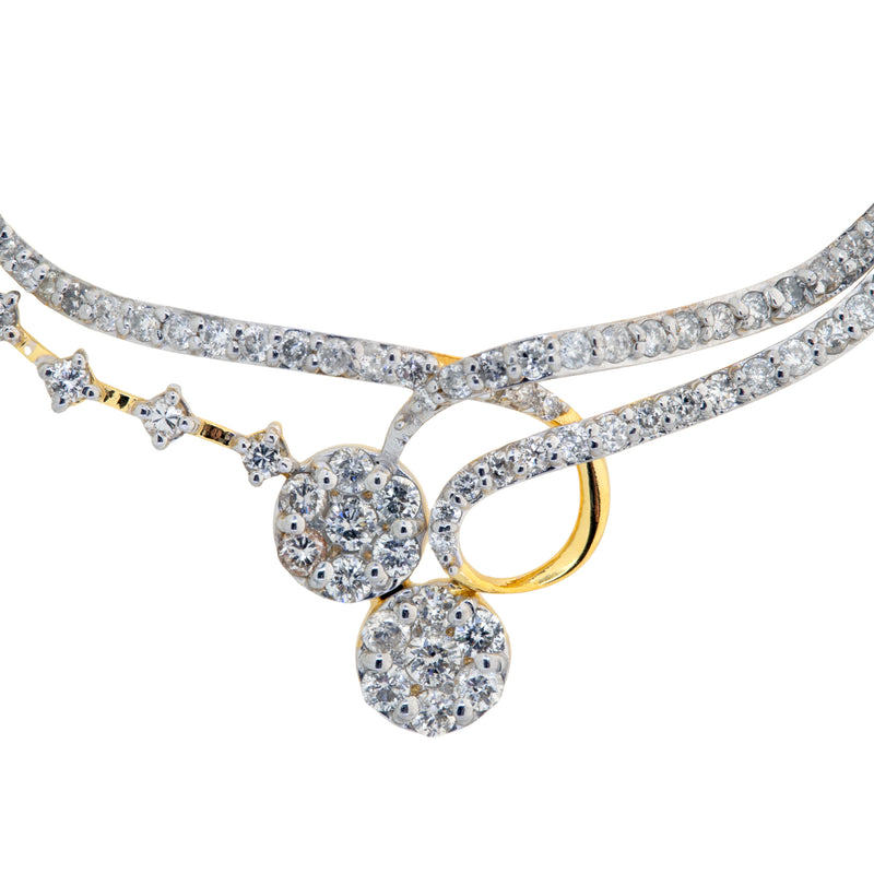 14K Hallmarked Gold | Natural Diamond Mangalsutra Pendant 4TMSJ074