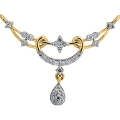 14K Hallmarked Gold | Natural Diamond Mangalsutra Pendant 4TMSJ075