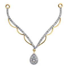 14K Hallmarked Gold | Natural Diamond Mangalsutra Pendant 4TMSJ077
