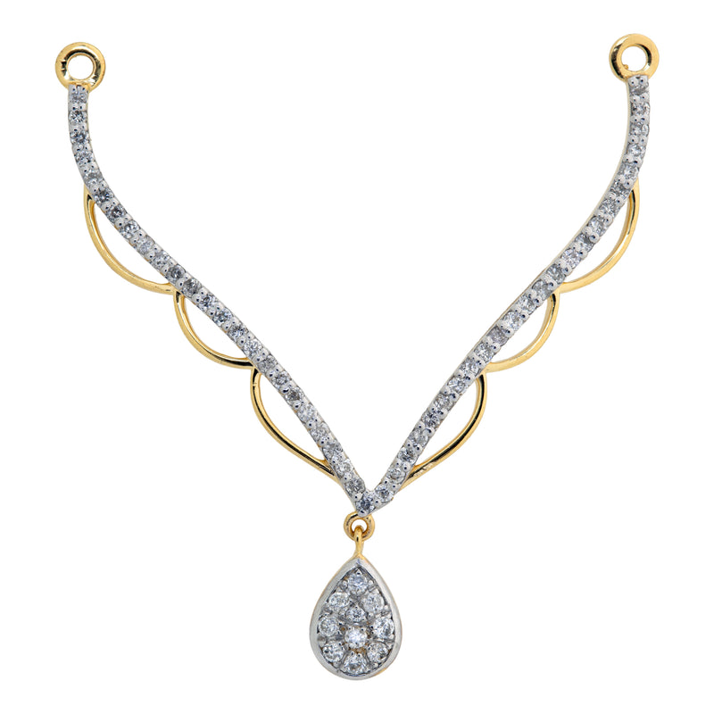 14K Hallmarked Gold | Natural Diamond Mangalsutra Pendant 4TMSJ077