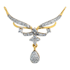 14K Hallmarked Gold | Natural Diamond Mangalsutra Pendant 4TMSJ080