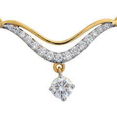 9K Hallmarked Gold | Lab Grown Diamond Mangalsutra Pendant 9TMWA301