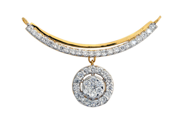 9K Hallmarked Gold | Lab Grown Diamond Mangalsutra Pendant 9TMWA302