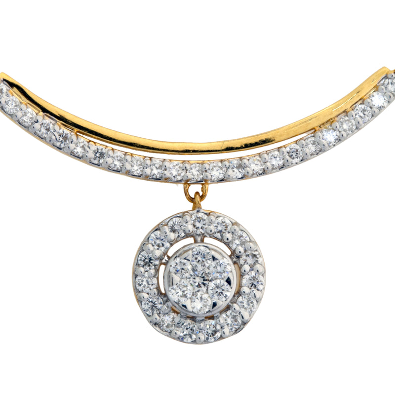 9K Hallmarked Gold | Lab Grown Diamond Mangalsutra Pendant 9TMWA302
