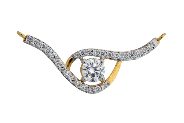 9K Hallmarked Gold | Lab Grown Diamond Mangalsutra Pendant 9TMWA303