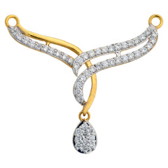 9K Hallmarked Gold | Lab Grown Diamond Mangalsutra Pendant 9TMWA304