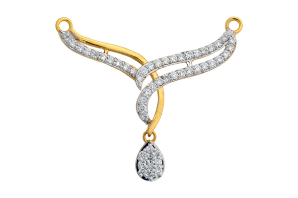 9K Hallmarked Gold | Lab Grown Diamond Mangalsutra Pendant 9TMWA304