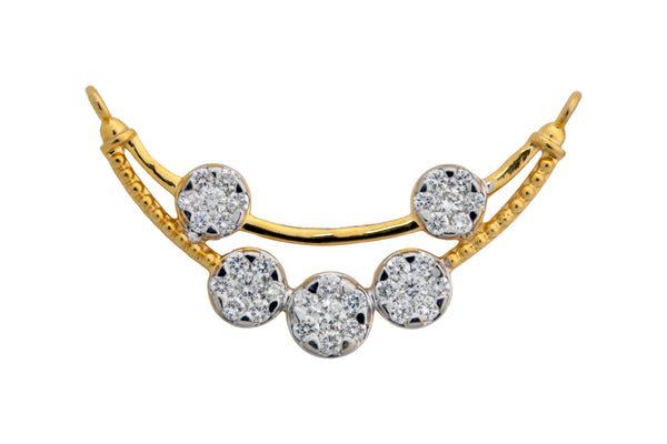 9K Hallmarked Gold | Lab Grown Diamond Mangalsutra Pendant 9TMWA305