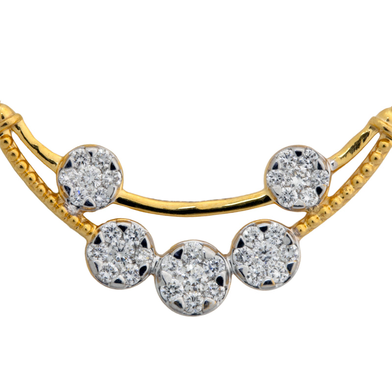 9K Hallmarked Gold | Lab Grown Diamond Mangalsutra Pendant 9TMWA305