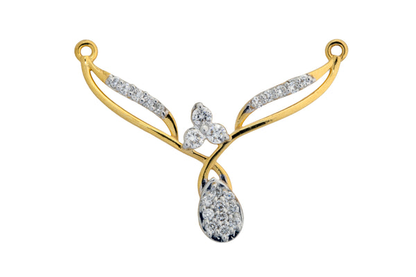 9K Hallmarked Gold | Lab Grown Diamond Mangalsutra Pendant 9TMWA306
