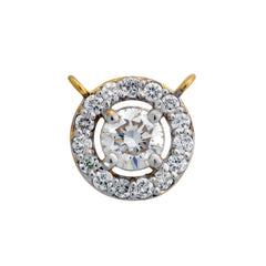9K Hallmarked Gold | Lab Grown Diamond Mangalsutra Pendant 9TMWA307