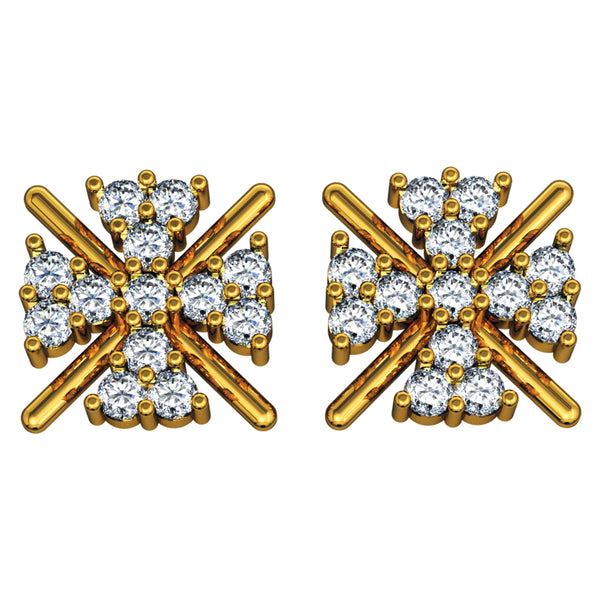 14K Hallmarked Gold | Natural Diamond Tops 4TPAA058