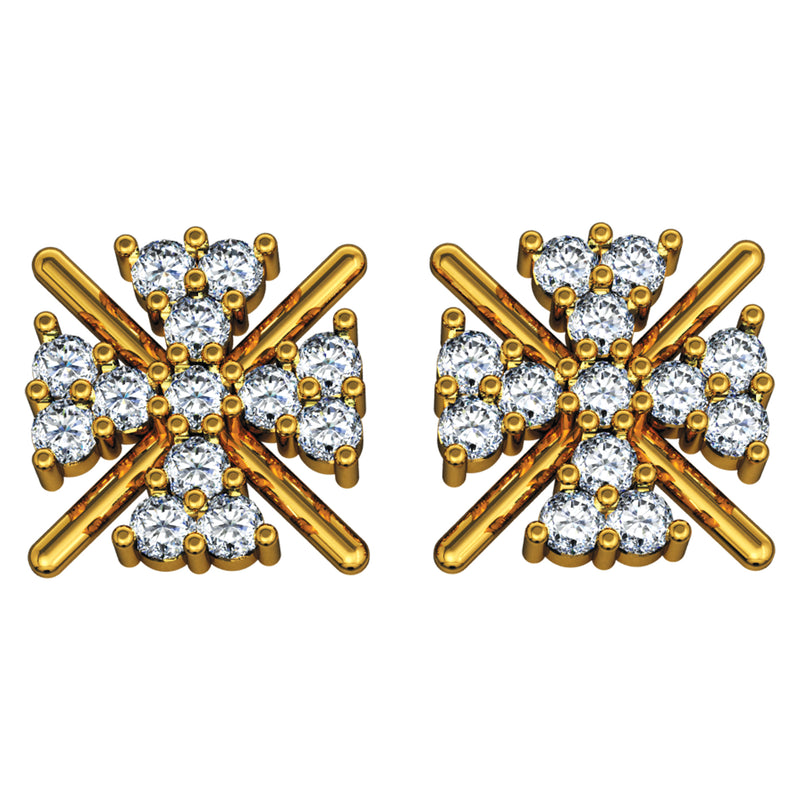14K Hallmarked Gold | Natural Diamond Tops 4TPAA058