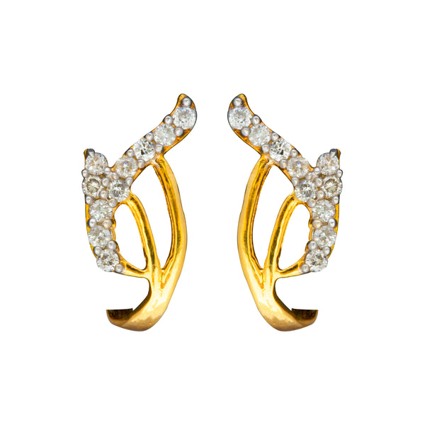 14K Hallmarked Gold | Natural Diamond Tops 4TPAA313
