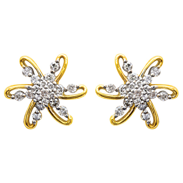 14K Hallmarked Gold | Natural Diamond Tops 4TPAA323