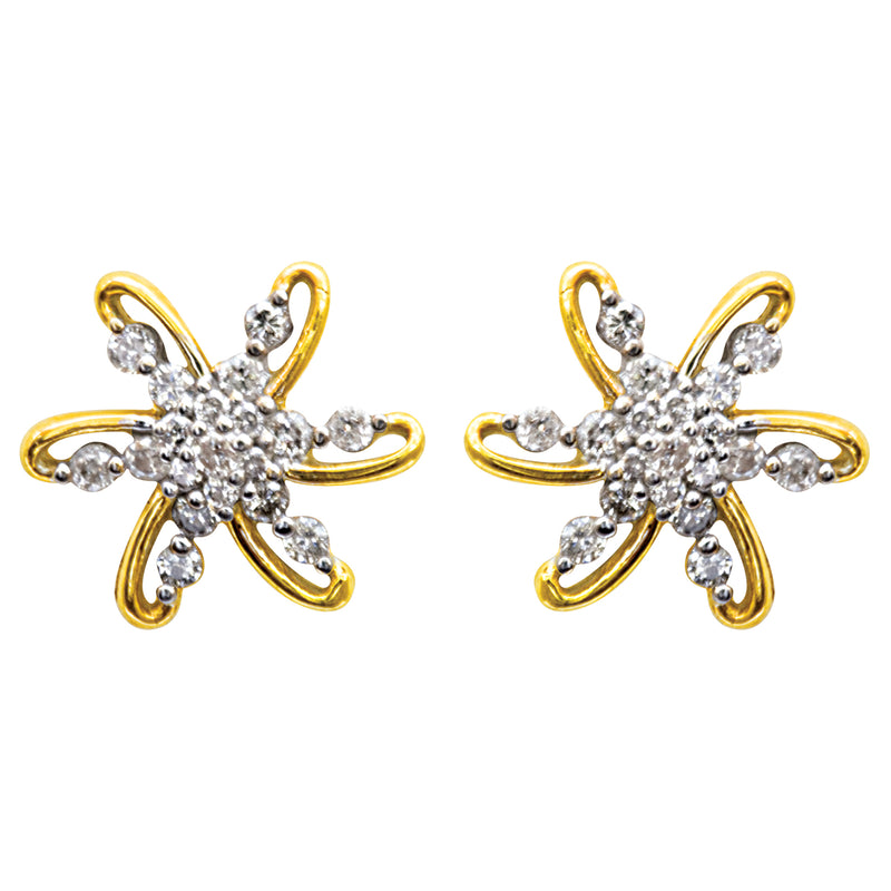 14K Hallmarked Gold | Natural Diamond Tops 4TPAA323