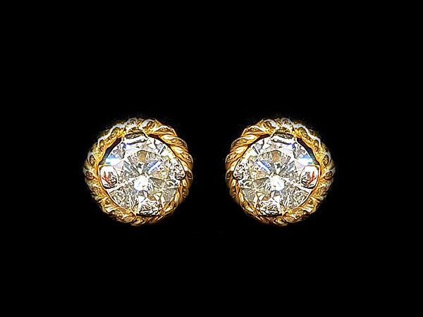14K Hallmarked Gold | Natural Diamond Tops 4TPG092