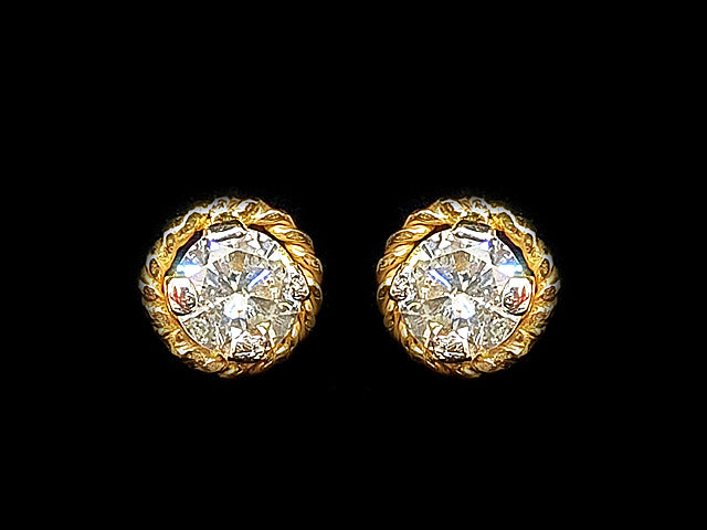 14K Hallmarked Gold | Natural Diamond Tops 4TPG092