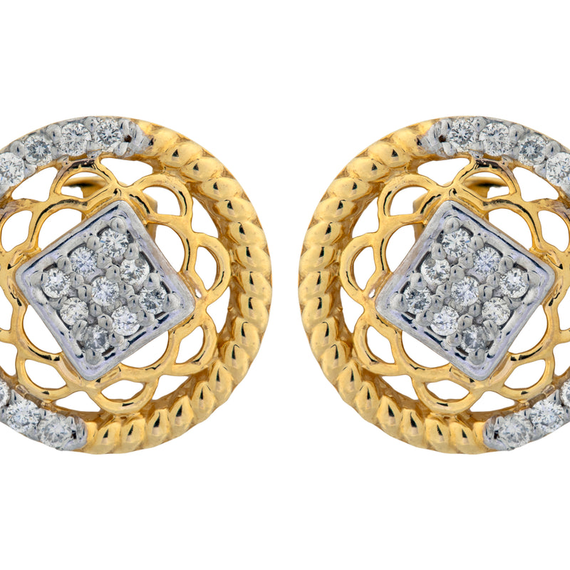 14K Hallmarked Gold | Natural Diamond Tops 4TPSJ002