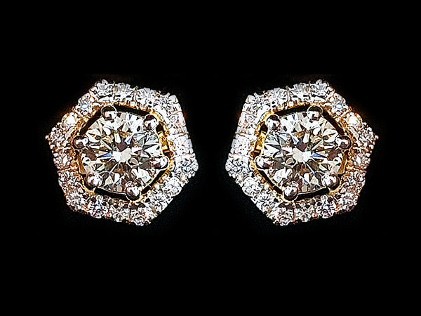 14K Hallmarked Gold | Natural Diamond Tops 4TPSJ019