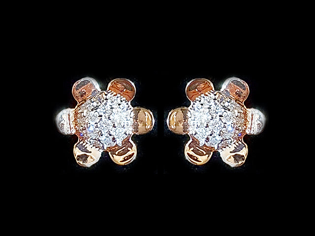 14K Hallmarked Gold | Natural Diamond Tops 4TPSJ026