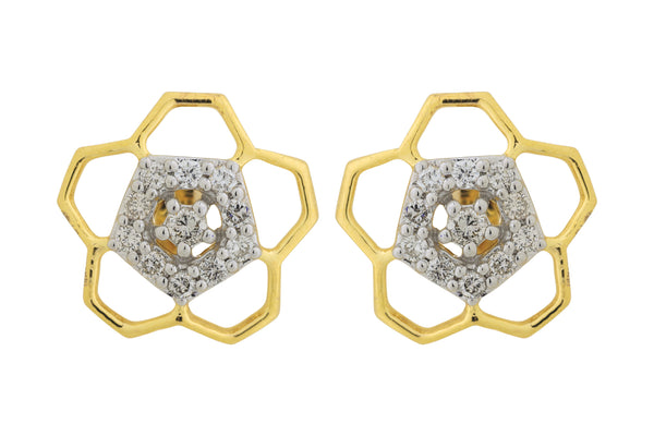 14K Hallmarked Gold | Natural Diamond Tops 4TPSJ031